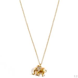 J. Crew Gold tone Elephant necklace